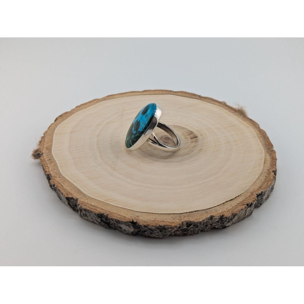 Navajo Malachite Chrysocolla Ring Native American Handmade Jewelry Sz 7.75US** - Picture 7 of 9
